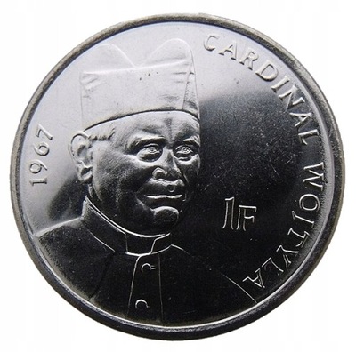 KONGO 1 FRANC 2004 KARDYNAŁ WOJTYŁA - LEW UNC