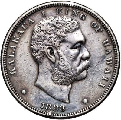 USA, Hawaje, 1 dolar 1883. Bardzo rzadka moneta