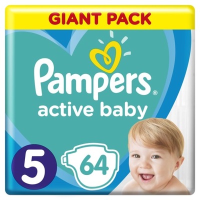 Pieluchy Pampers Active Baby 5 Junior 64 szt.