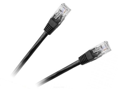 Patchcord przewód kabel UTP kat. 6e 1,5m czarny wtyk - wtyk RJ45 Gigabit