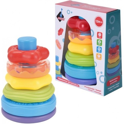 Kolorowa Piramidka Układanka dla niemowląt