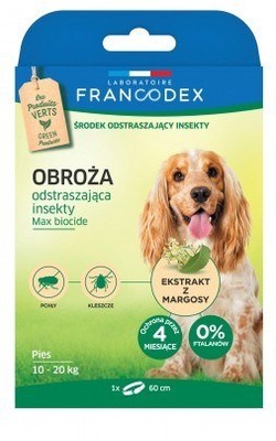 FRANCODEX OBROŻA DLA ŚREDNICH PSÓW OD 10 KG DO 20 KG ODSTRASZAJĄCA INSEKTY