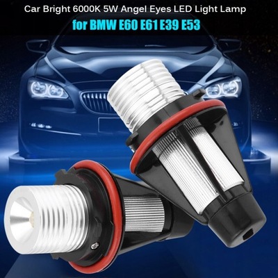 2 PIEZAS BMW E39 E53 E60 E61 ANILLOS MARKER DIODO LUMINOSO LED 5W  