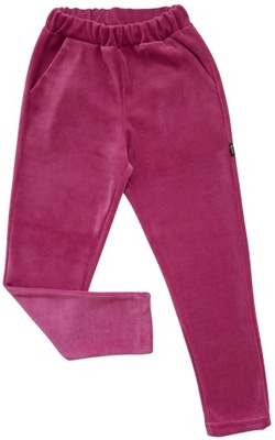 Spodnie WELUROWE dla dziewczynki amarant 146 GAMET