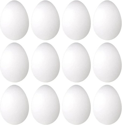 Jajka Styropianowe Jajko Jaja Jajka Białe 9cm 12 sztuk