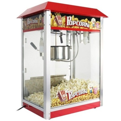 MASZYNA DO POPCORNU XXL Kinowa CZERWONA Amerykański Design