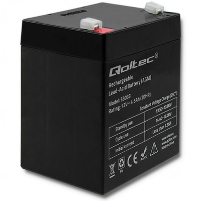 Akumulator żelowy bateria Qoltec 12V 67.5A 4.5Ah