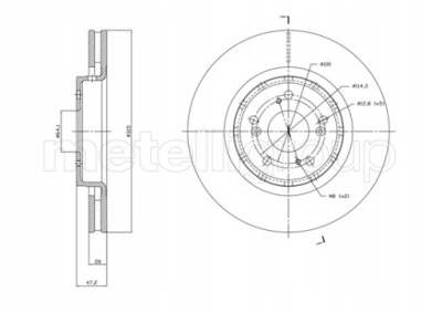 Диск гальмівний. honda cr-v iv 12- prz?d фото №1