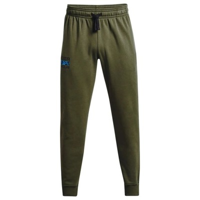 SPODNIE UNDER ARMOUR RIVAL FLEECE SIGNATURE JOGGER MEN KHAKI M