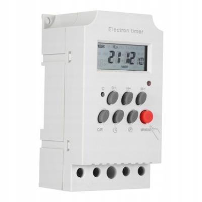PROGRAMATOR CZASOWYWŁĄCZNIK LCD CYFROWY TIMER AC-DC 12V