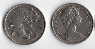 AUSTRALIA 1981 20 CENTS