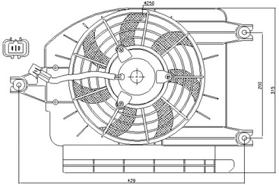 NISSENS VENTILADOR DEL RADIADOR Z CUERPO KIA RIO I 1.3 1.5 08.00-02.05  