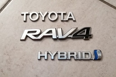 EMBLEMA TOYOTA RAV 4 HYBRID PARTE TRASERA TAPA DE MALETERO 2014 2016  