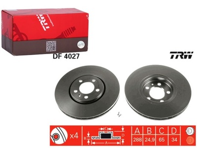 DISCS BRAKE 2 PCS. FRONT RVI MESSENGER AUDI A1 A2 A3 A3 ALLSTREET  