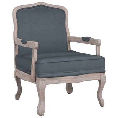 Fotel, ciemnoszary, 64x64x90 cm, obity aksamitem