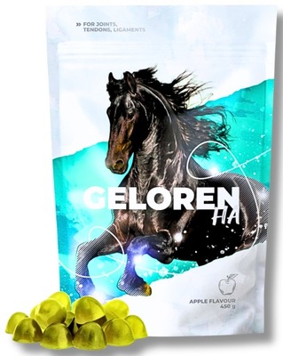 Geloren Horse HA jabłkowy dla koni żelki kolagen 1 x (60 szt., 450 g) a