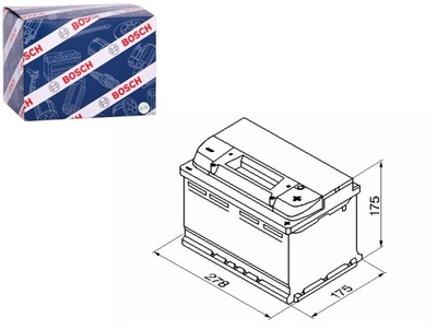 АКУМУЛЯТОР BOSCH 12V 72AH 680A S4 P + 1 278X175X175 B13 ПУСКОВИЙ