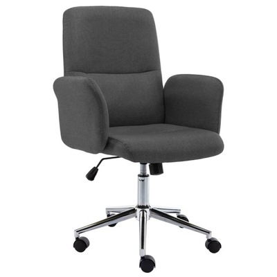 VidaXL Krzesło biurowe, szare, tapicerowane tkanin