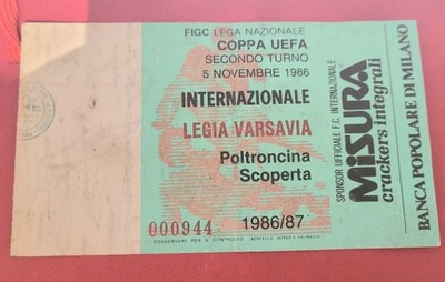 Bilet Inter Mediolan - Legia Warszawa