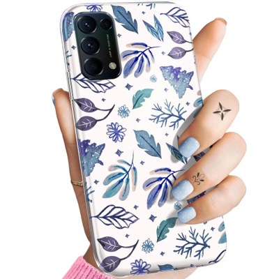 ETUI DO OPPO RENO 5 5G WZORY ZIMA ŚNIEG ŚNIEŻYNKI WINTER OBUDOWA POKROWIEC