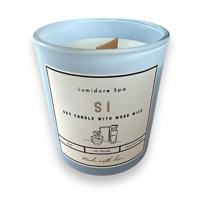 SI ŚWIECA ZAPACHOWA ŚWIECZKA SOJOWA ZAPACH PERFUM DREWNIANY KNOT