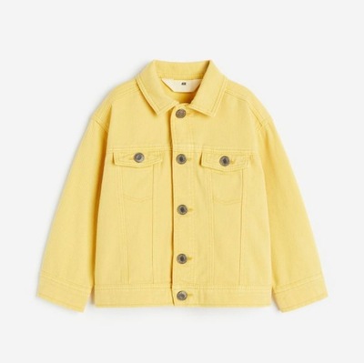 H&M kurtka katana jeans żółta 92