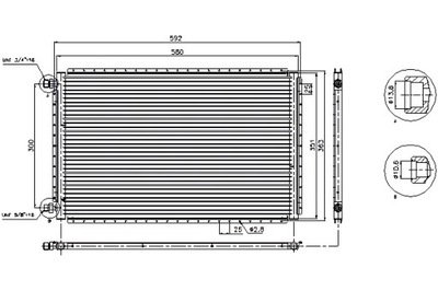 NISSENS CONDENSADOR DE ACONDICIONADOR 580X351X16  