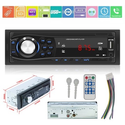 RADIO DE AUTOMÓVIL USB BT LICYTACJA DE 1ZL  