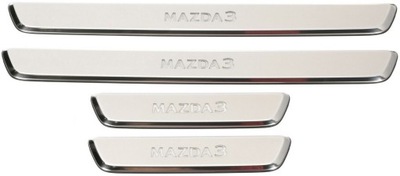 Накладки пороговые накладки с подсветкой mazda 3 bp 2018- оригинал фото №1