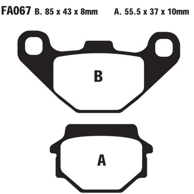 КОЛОДКИ ТОРМОЗНЫЕ EBC FA067 ORGANICZNE