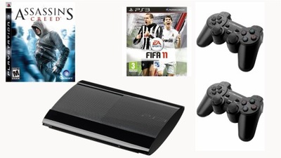 Konsola Sony Playstation 3 PS3 SuperSlim 500 GB 2 Pady