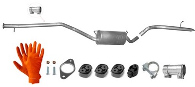 Ford transit connect 1.8 tdi/tdci 2002-7/2004 lwb гасник середній + труба фото №1