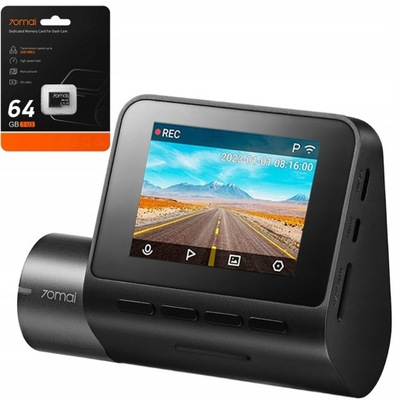 CAMERA AUTOMOTIVE 70MAI A200 WIDEOREJESTRATOR HDR + CARD MEMORY 64GB  