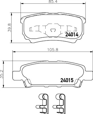 КОЛОДКИ HAM. ЗАД CHR DO HY JEEP MI PROTON