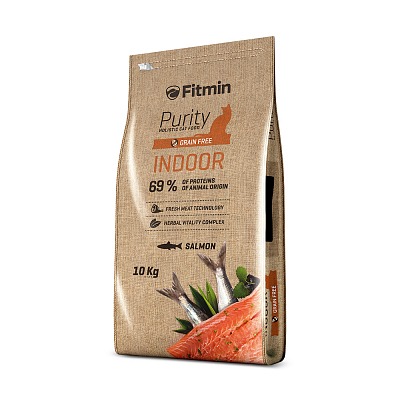 FITMIN CAT PURITY INDOOR 10KG łosos