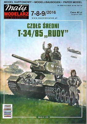 Mały Modelarz 7-8-9/2016 czołg T-34/85 RUDY