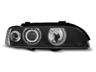 FAROS PARTE DELANTERA BMW E39 BLACK ANGEL EYES DIODO LUMINOSO LED CCFL 95-  