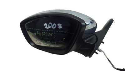 Зеркало левая peugeot 2008 i 4+4 8pin хром фото №1