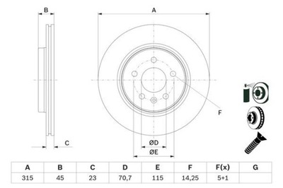 2X ДИСК ТОРМОЗНОЙ OPEL ЗАД INSIGNIA 1,4-2,0 4X4 17- 0986479F85