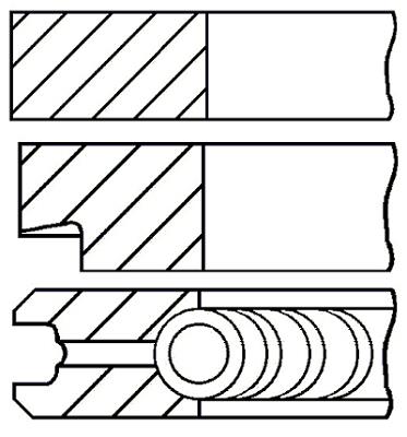 B69005 GOETZE 84 (STD) 2-2-2,5 КОМПЛЕКТ КІЛЬЦЯ ПОРШНЯ ПІДХОДИТЬ DO: BMW 3 (E4