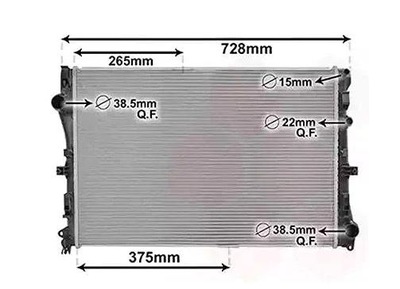 VAN WEZEL 30012702 РАДІАТОР СИСТЕМА ОХОЛОДЖУВАННЯ ДВИГУНА P514