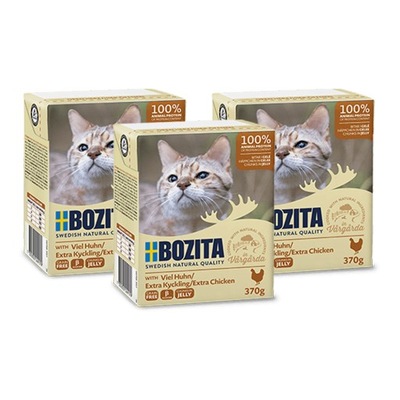 BOZITA Cat Siekany Kurczak W Galaretce 3x370g