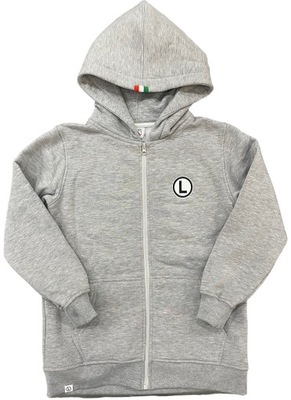 Bluza Dziecięca Legia Warszawa-eLka szara-kaptur-roz. 152