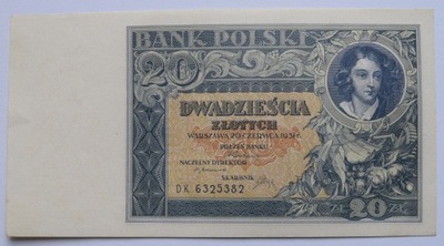 20 ZŁOTYCH 1931 SER. DK (F3) - ST. 1/1-