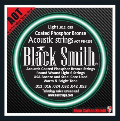 Black Smith APB-1253 struny do gitary akustycznej powlekane 12-53