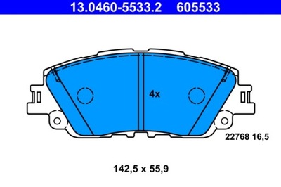 ZAPATAS HAM./PRZ/ TOYOTA RAV 4 18-  