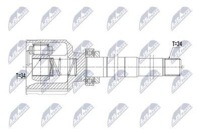 ШАРНИР CITROEN C3 II 1.6HDI 09-, C3 III 1.2THP UW,1.5HDI,1.6HDI 16-, C4 CA