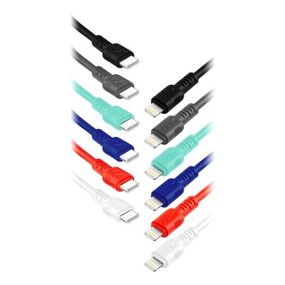 EXC Mobile kabel USB-C - Lightning WHIPPY, 2M, 3A, szybkie ładowanie, kolor