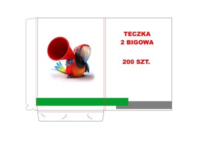 Teczki reklamowe A4, 2 big, 200szt.