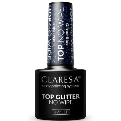 CLARESA TOP NO WIPE GLITTER BLUE Z DROBINKAMI